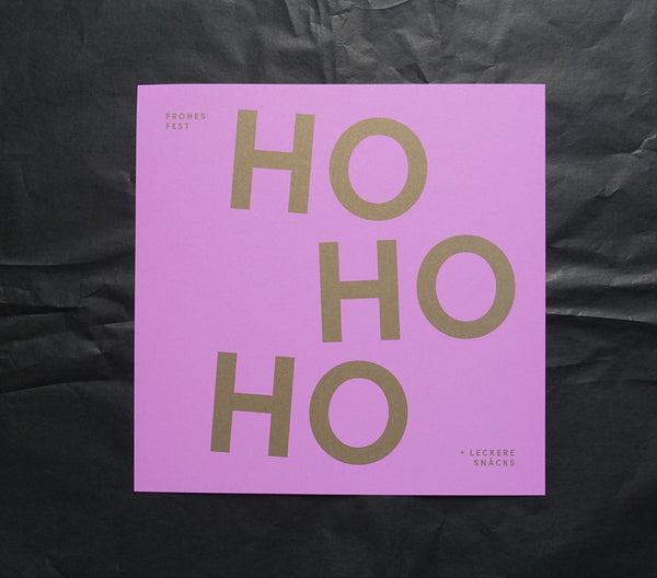 Festliche Grußkarte HO HO HO