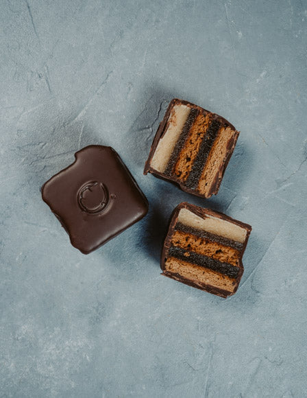 Schweizer Dominoklotz mit Bitterschokolade